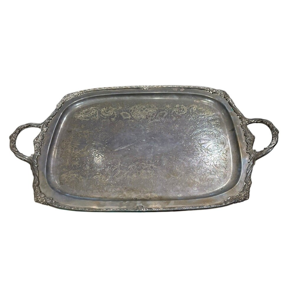 Vintage Heritage 1847 Rogers Bros 9493 Silver Plated Serving Platter Tray 32in